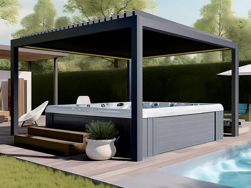 Pergola mit Whirlpool
